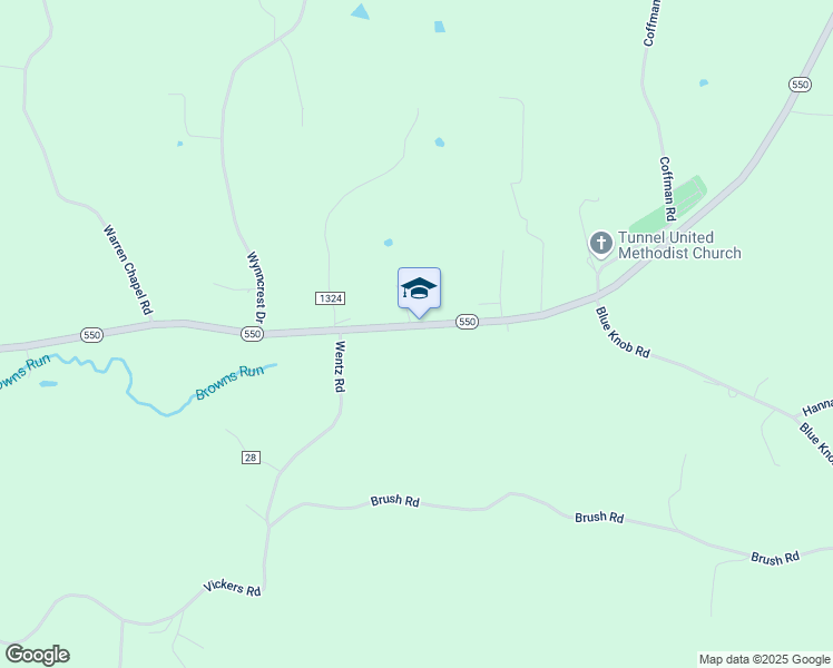 map of restaurants, bars, coffee shops, grocery stores, and more near 16860 Ohio 550 in Marietta