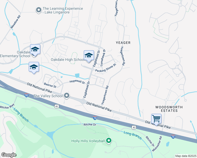 map of restaurants, bars, coffee shops, grocery stores, and more near 5820 Burin Street in New Market