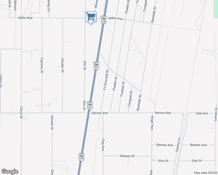 map of restaurants, bars, coffee shops, grocery stores, and more near 3810 Fort Churchill Street in Silver Springs