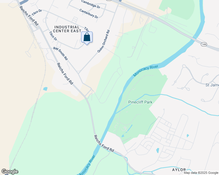 map of restaurants, bars, coffee shops, grocery stores, and more near 5955 Quinn Orchard Road in Frederick