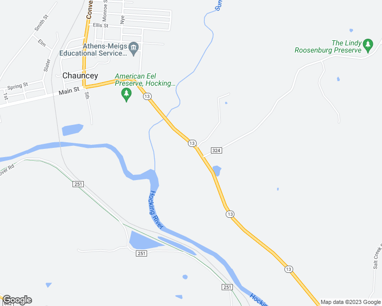map of restaurants, bars, coffee shops, grocery stores, and more near 13183 Highway 13 in Millfield