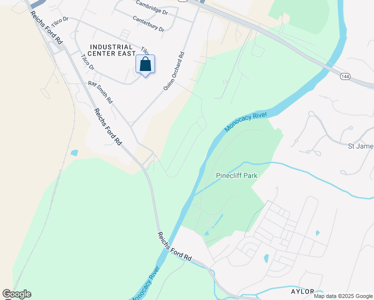 map of restaurants, bars, coffee shops, grocery stores, and more near 5955 Quinn Orchard Road in Frederick