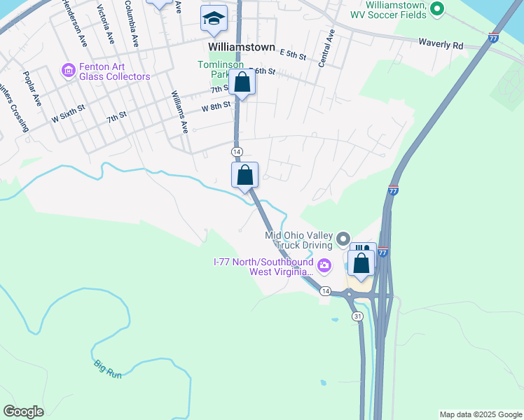 map of restaurants, bars, coffee shops, grocery stores, and more near 1339 Highland Avenue in Williamstown