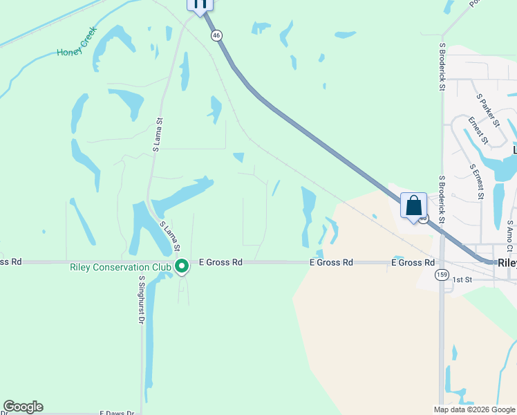 map of restaurants, bars, coffee shops, grocery stores, and more near 5847-6195 Boulder Road in Terre Haute