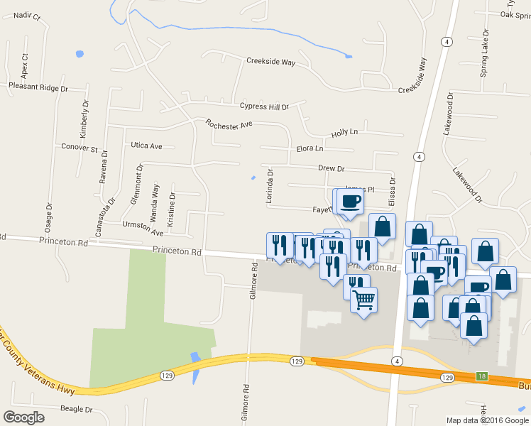 map of restaurants, bars, coffee shops, grocery stores, and more near 6509 Fayetta Drive in Hamilton