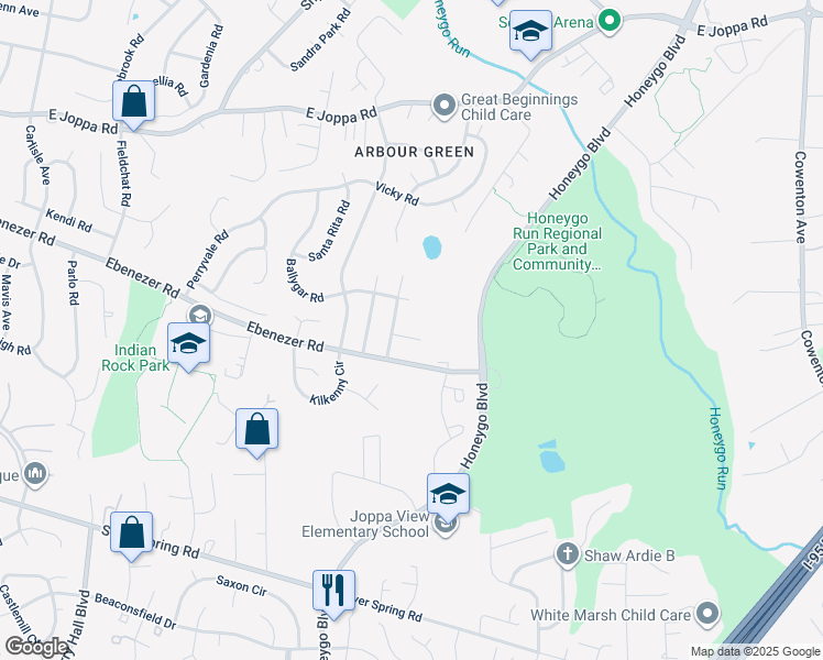 map of restaurants, bars, coffee shops, grocery stores, and more near 4804 Variation Road in Nottingham