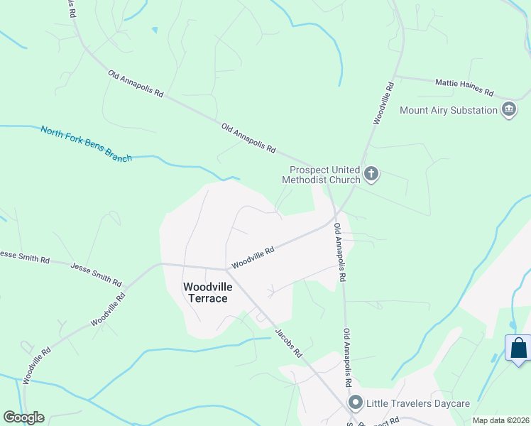 map of restaurants, bars, coffee shops, grocery stores, and more near 5899 Corporal Jones Court in Mount Airy