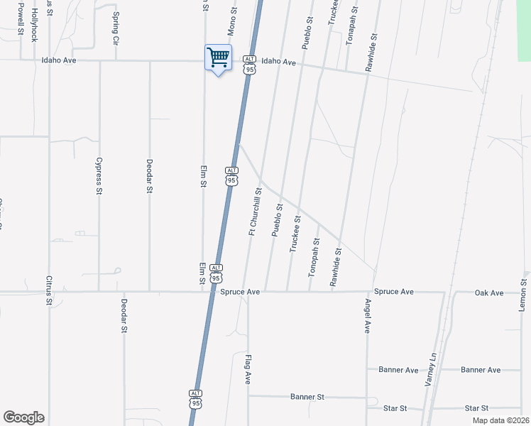 map of restaurants, bars, coffee shops, grocery stores, and more near 3810 Fort Churchill Street in Silver Springs