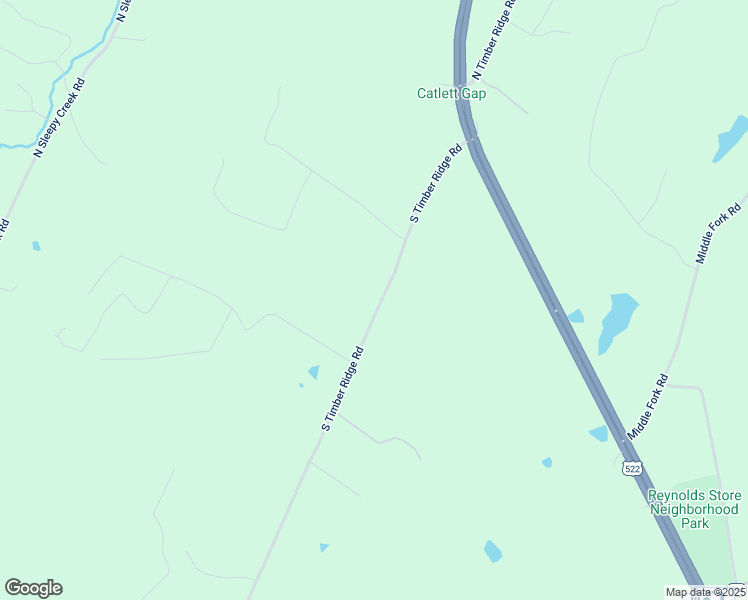 map of restaurants, bars, coffee shops, grocery stores, and more near 1779 South Timber Ridge Road in Cross Junction