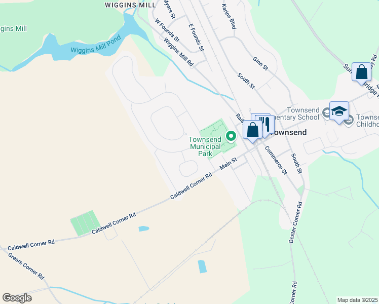 map of restaurants, bars, coffee shops, grocery stores, and more near 744 Tracy Circle in Townsend