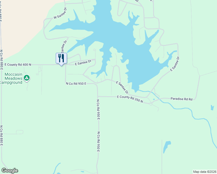 map of restaurants, bars, coffee shops, grocery stores, and more near 318 West Santee Drive in Greensburg