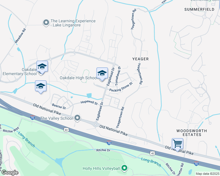 map of restaurants, bars, coffee shops, grocery stores, and more near 5806 Pecking Stone Street in New Market