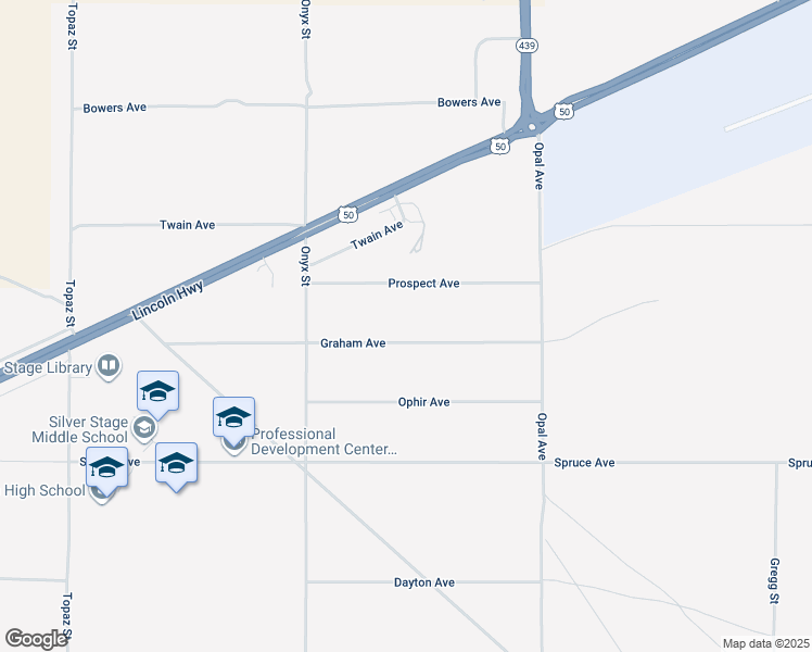 map of restaurants, bars, coffee shops, grocery stores, and more near 3300 Graham Avenue in Silver Springs
