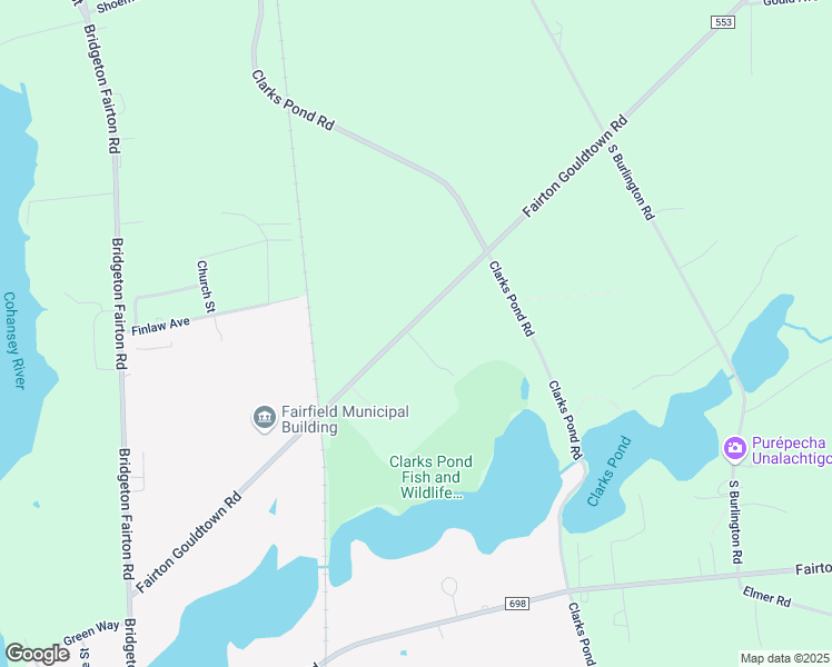 map of restaurants, bars, coffee shops, grocery stores, and more near 139 Fairton Gouldtown Road in Bridgeton
