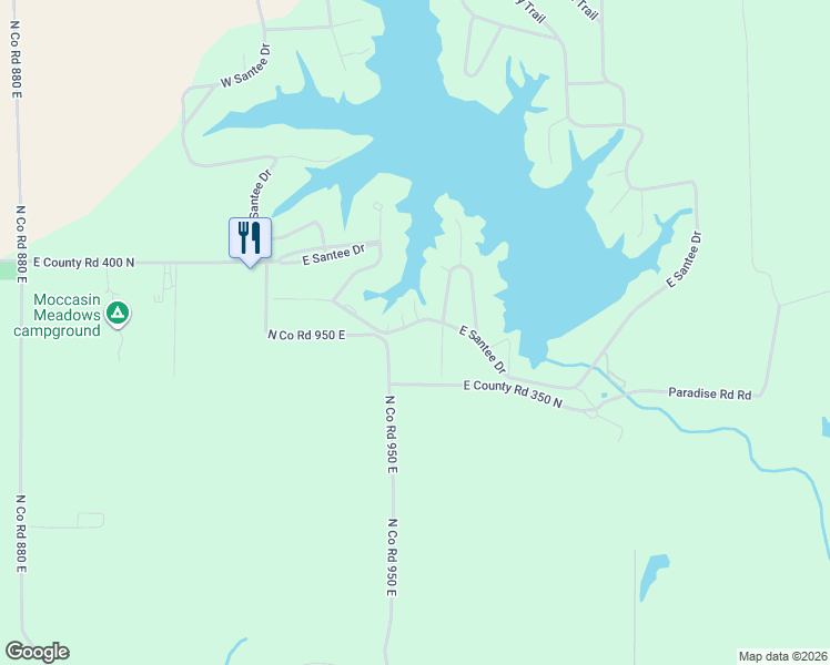 map of restaurants, bars, coffee shops, grocery stores, and more near 318 West Santee Drive in Greensburg