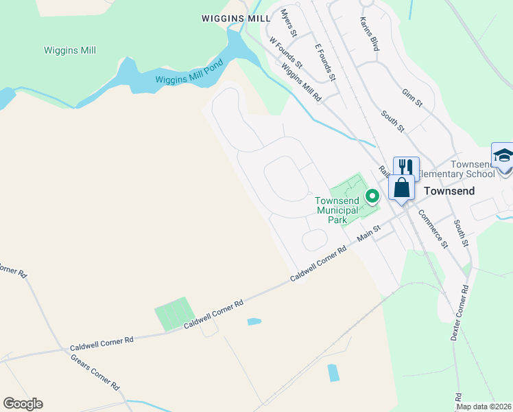 map of restaurants, bars, coffee shops, grocery stores, and more near 329 Helen Drive in Townsend