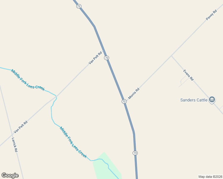 map of restaurants, bars, coffee shops, grocery stores, and more near 7416 Ohio 72 in Leesburg