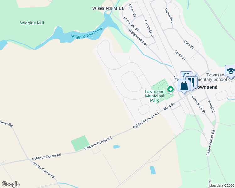 map of restaurants, bars, coffee shops, grocery stores, and more near 329 Helen Drive in Townsend