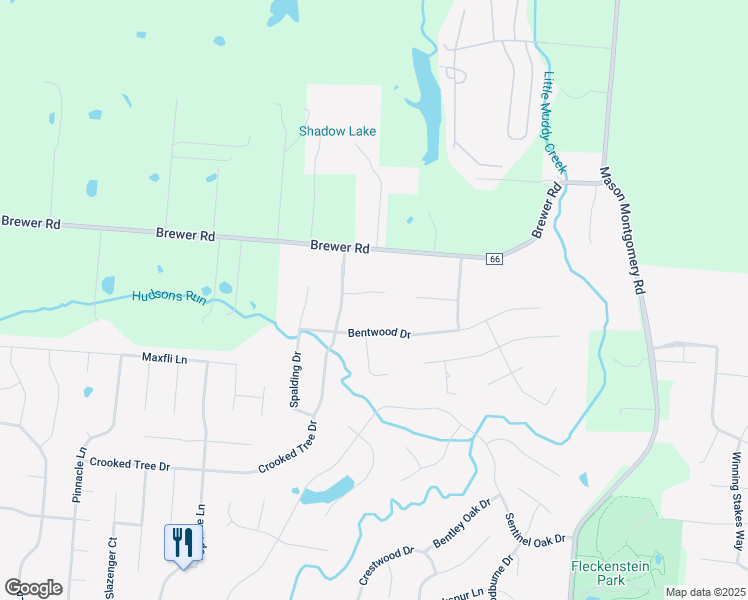map of restaurants, bars, coffee shops, grocery stores, and more near 5297 Hogan Court in Mason