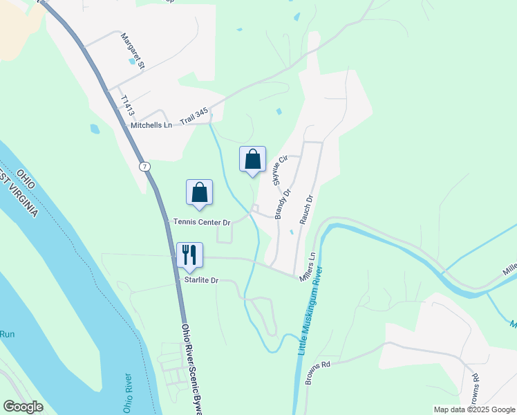 map of restaurants, bars, coffee shops, grocery stores, and more near 103 Sunnyview Drive in Marietta