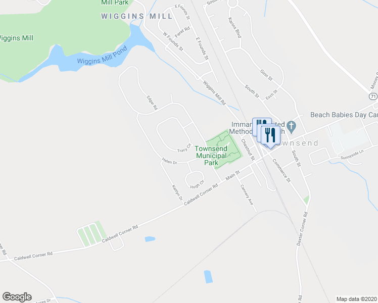 map of restaurants, bars, coffee shops, grocery stores, and more near 744 Tracy Circle in Townsend
