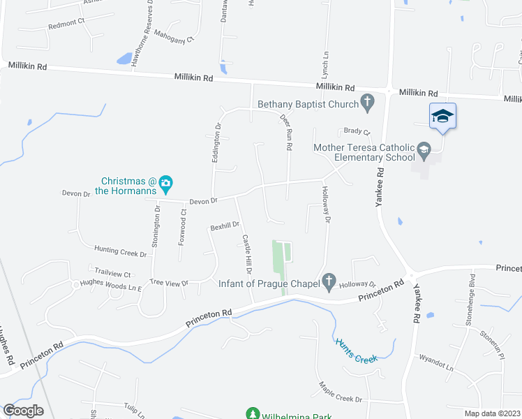 map of restaurants, bars, coffee shops, grocery stores, and more near 6241 Lindsey Court in Butler County