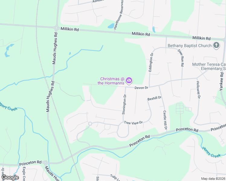 map of restaurants, bars, coffee shops, grocery stores, and more near 6591 Devon Drive in Butler County
