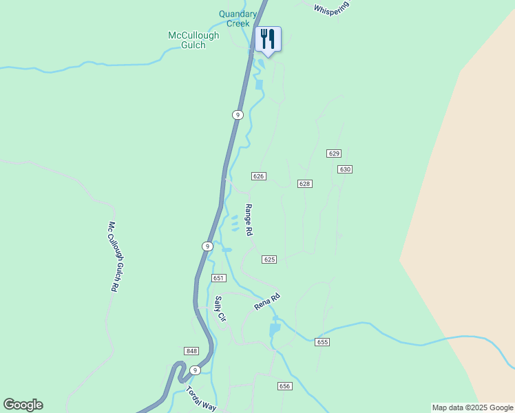 map of restaurants, bars, coffee shops, grocery stores, and more near 193 County Road 625 in Breckenridge