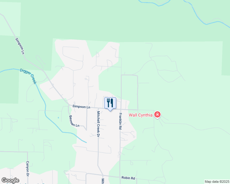 map of restaurants, bars, coffee shops, grocery stores, and more near 17100 Franklin Road in Fort Bragg