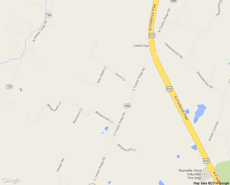 map of restaurants, bars, coffee shops, grocery stores, and more near 1793 South Timber Ridge Road in Cross Junction