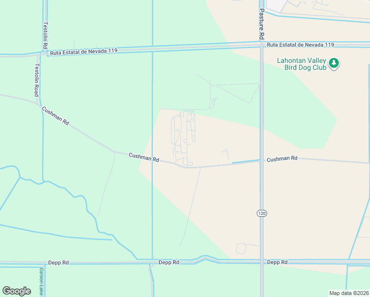 map of restaurants, bars, coffee shops, grocery stores, and more near 2815 Cushman Road in Fallon