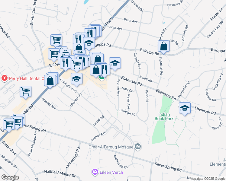 map of restaurants, bars, coffee shops, grocery stores, and more near 12 Cardor Court in Nottingham