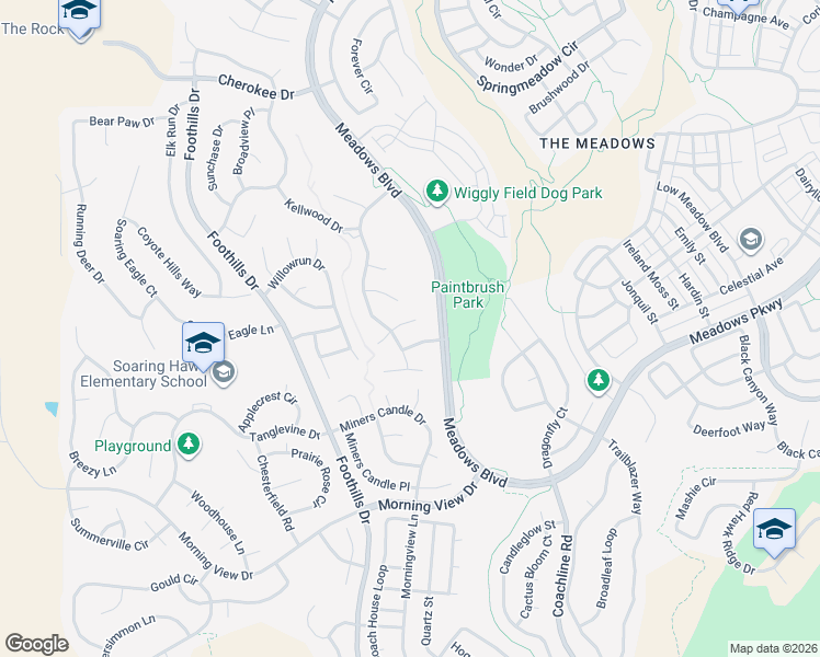map of restaurants, bars, coffee shops, grocery stores, and more near 4028 Kestrel Court in Castle Rock