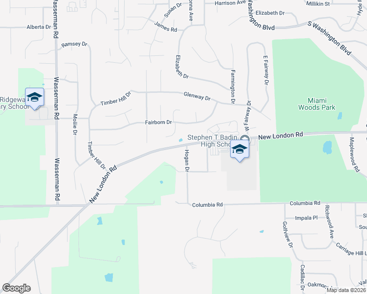 map of restaurants, bars, coffee shops, grocery stores, and more near 642 Hamilton New London Road in Hamilton
