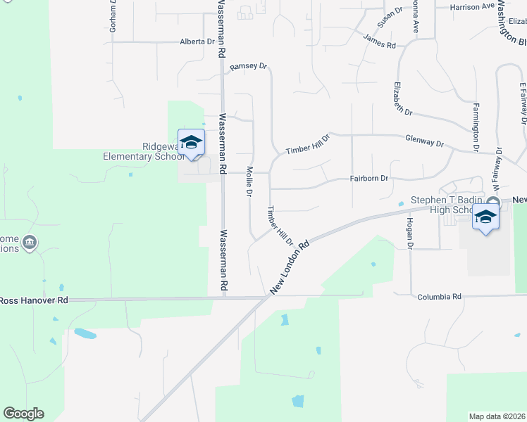 map of restaurants, bars, coffee shops, grocery stores, and more near 349 Timber Hill Drive in Hamilton