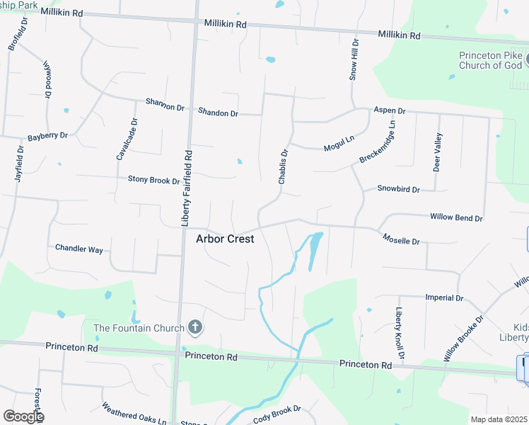 map of restaurants, bars, coffee shops, grocery stores, and more near 6324 Chablis Drive in Hamilton