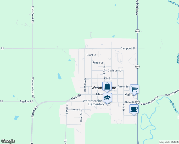 map of restaurants, bars, coffee shops, grocery stores, and more near 310 N 1st St in Westmoreland