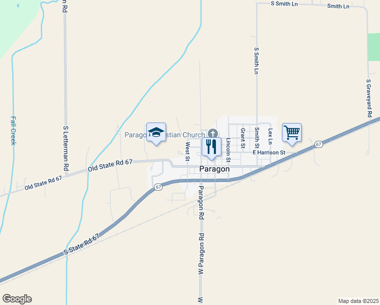 map of restaurants, bars, coffee shops, grocery stores, and more near 271 West Union Street in Paragon
