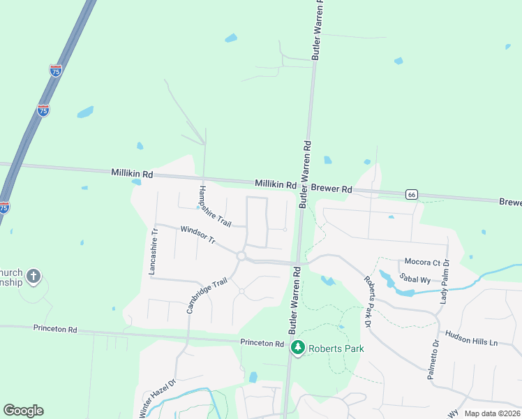 map of restaurants, bars, coffee shops, grocery stores, and more near 5884 Kensington Trail in Butler County