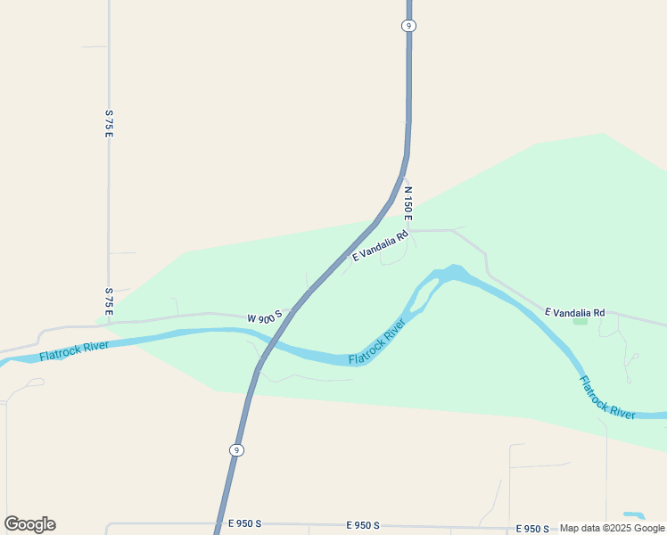 map of restaurants, bars, coffee shops, grocery stores, and more near 8839 Indiana 9 in Flat Rock