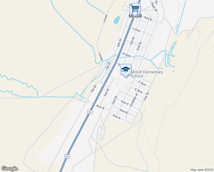 map of restaurants, bars, coffee shops, grocery stores, and more near Avenue D in McGill