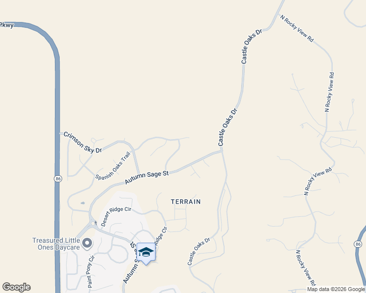 map of restaurants, bars, coffee shops, grocery stores, and more near 4003 Spanish Oaks Way in Castle Rock
