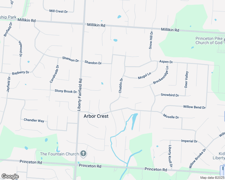 map of restaurants, bars, coffee shops, grocery stores, and more near 6278 Summerville Lane in Butler County