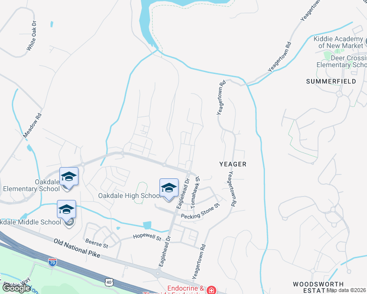 map of restaurants, bars, coffee shops, grocery stores, and more near 6045 Goshawk Street in New Market
