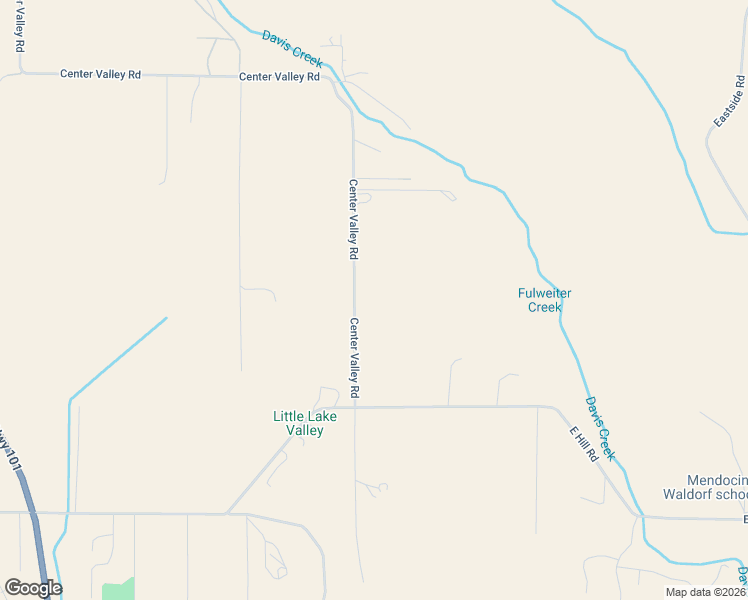 map of restaurants, bars, coffee shops, grocery stores, and more near 2520 Center Valley Road in Willits