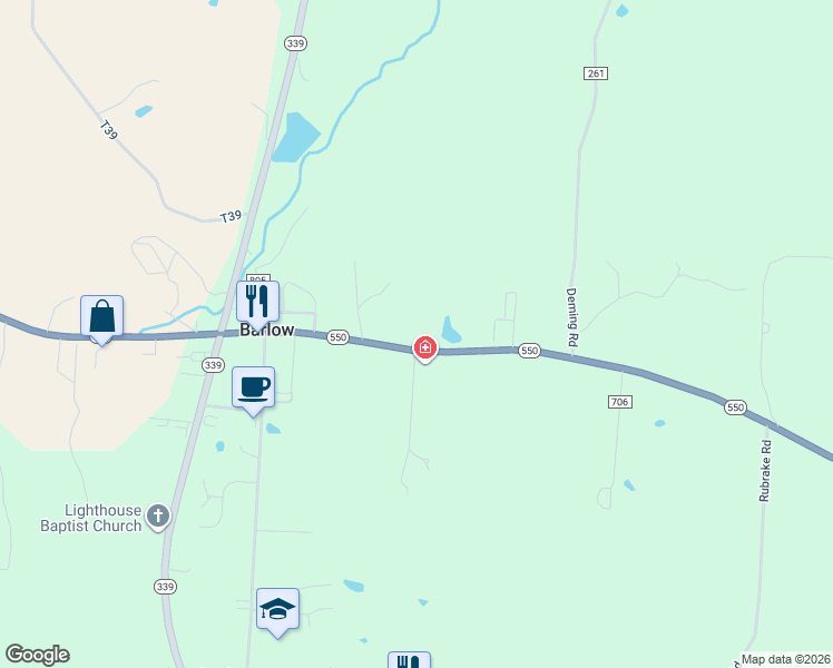 map of restaurants, bars, coffee shops, grocery stores, and more near 10965 Ohio 550 in Vincent