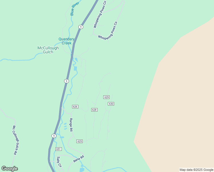 map of restaurants, bars, coffee shops, grocery stores, and more near 456 County Road 628 in Breckenridge