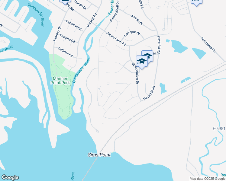 map of restaurants, bars, coffee shops, grocery stores, and more near 304 Brittany Drive in Harford County