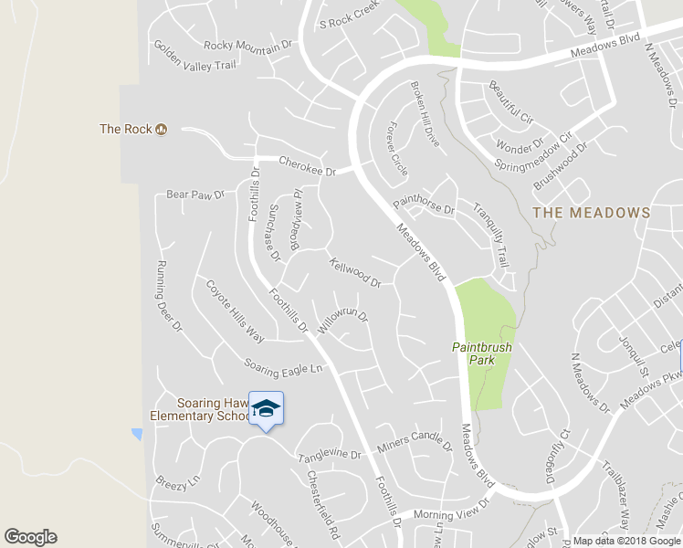 map of restaurants, bars, coffee shops, grocery stores, and more near 4414 Kellwood Drive in Castle Rock