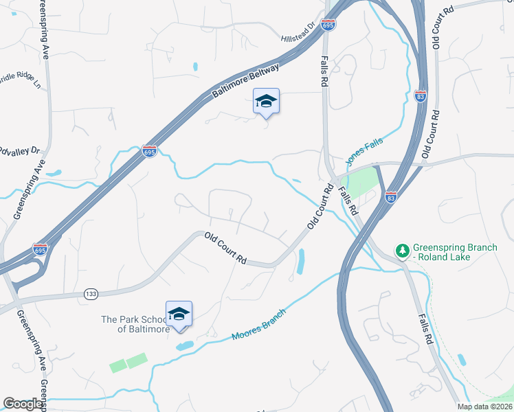 map of restaurants, bars, coffee shops, grocery stores, and more near 2409 Still Forest Road in Pikesville